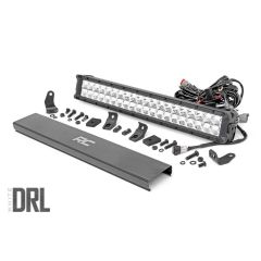 Rough Country 20 Inch Chrome Series LED Light Bar | Dual Row | Cool White DRL