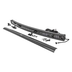 Rough Country 50 Inch Black Series LED Light Bar | Curved | Dual Row | Cool White DRL