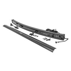 Rough Country 54 Inch Black Series LED Light Bar | Curved | Dual Row | Cool White DRL