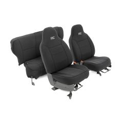 Rough Country Seat Covers | Non Detach Headrest FR and Rear | Jeep Cherokee XJ (84-96)