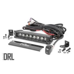 Rough Country 8 Inch Black Series LED Light Bar | Single Row | Cool White DRL