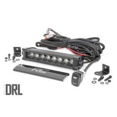 Rough Country 8 Inch Black Series LED Light Bar | Single Row | Amber DRL