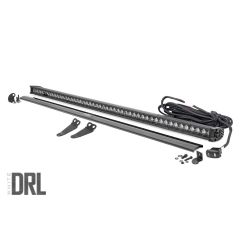 Rough Country LED Light Kit | Lower Windshield | 50" Black Single Row | White DRL | Polaris General XP 4 1000