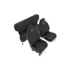 Rough Country Seat Covers | Non Detach Headrest FR & RR | Jeep Cherokee XJ 2WD/4WD (97-01)