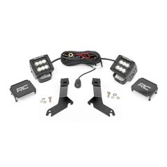 Rough Country LED Light Kit | Ditch Mount | 2" Black Pair | Flood | Chevy Silverado 1500 (99-06)/Tahoe (00-06)