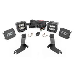 Rough Country LED Light Kit | Ditch Mount | 2" Black Pair | Spot | Chevy Silverado 1500 (99-06)/Tahoe (00-06) 