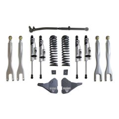 MaxTrac 2023-2025 F-250/F-350 4WD DIESEL 2.5" COIL SPRING LEVELING KIT W/ 4-LINKS (VULCAN RESERVOIR SHOCKS)