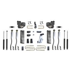 MaxTrac 2013-2018 RAM 3500 4WD DIESEL 4" LIFT KIT W/ 4-LINKS (MAX TRAC SHOCKS) (FACTORY REAR AIR RIDE)