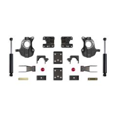 MaxTrac 2016-2018 SILVERADO/SIERRA 1500 2WD/4WD 2"/4" LOWERING KIT (SPINDLES) (STAMPED/ALUM ARMS)