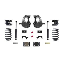 MaxTrac 2016-2018 SILVERADO/SIERRA 1500 2WD/4WD 3"/5" LOWERING KIT (SPINDLES/COILS) (4DR, STAMPED/ALUM ARMS)