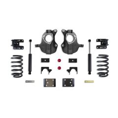 MaxTrac 2016-2018 SILVERADO/SIERRA 1500 2WD/4WD 4"/6" LOWERING KIT (SPINDLES/COILS) (2DR, STAMPED/ALUM ARMS)