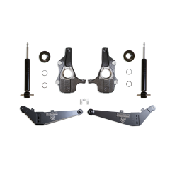 MaxTrac 2021-2025 GM SUV 3"/4" LOWERING KIT (SPINDLES/STRUTS/REAR ARMS) (NON MAGNERIDE/ADAPTIVE RIDE) *** SIGNIFICANT REAR GROUND CLEARANCE REDUCTION ***