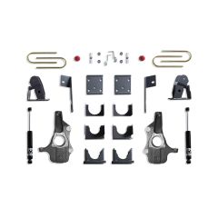 MaxTrac 2019-2026 SILVERADO/SIERRA 1500 2WD/4WD 2"/4" LOWERING KIT (SPINDLES) (MODELS W/ MONOLEAF REAR SPRING)
