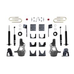 MaxTrac 2019-2026 SILVERADO/SIERRA 1500 2WD/4WD 3"/5" LOWERING KIT (SPINDLES & STRUTS) (MODELS W/ MONOLEAF REAR SPRING)