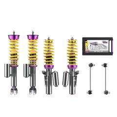 KW V3 Coilover Kit Bundle Porsche 911 (997) Carrera 4/4S Convertible, with PASM