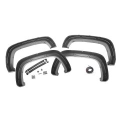 Rough Country Fender Flares | Defender | G9K Satin Steel | Chevy Silverado 2500 HD/3500 HD (20-25)