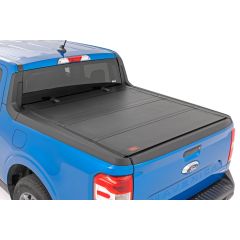Rough Country Hard Tri-Fold Flip Up Bed Cover | 4'6" Bed | Ford Maverick 2WD/4WD (22-26)