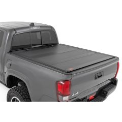 Rough Country Hard Tri-Fold Flip Up Bed Cover | 6' Bed | Toyota Tacoma 2WD/4WD (2016-2023)