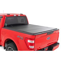 Rough Country Hard Tri-Fold Flip Up Bed Cover | 5'7" Bed | Ford F-150 2WD/4WD (2015-2020)
