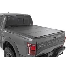 Rough Country Hard Tri-Fold Flip Up Bed Cover | 5'7" Bed | Ford F-150 (21-26)/F-150 Lightning (22-26)