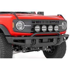 Rough Country Light Bar Mount | 6.5 Inch Round LED (Quad) | OE Modular Steel | Ford Bronco (21-26)
