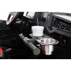 Rough Country Passenger Grip Handle Dual Cup Holder | Polaris RZR 4 900/RZR S 1000