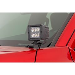 Rough Country LED Light Kit | Ditch Mount | 2" Black Pair | Flood | Toyota Tacoma (24-26)
