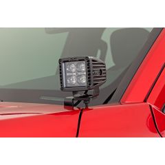 Rough Country LED Light Kit | Ditch Mount | 2" Black Pair | White DRL | Toyota Tacoma (24-26)