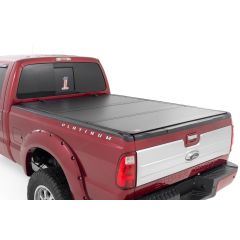 Rough Country Hard Tri-Fold Flip Up Bed Cover | 6'10" Bed | Ford F-250/F-350 Super Duty (99-16)