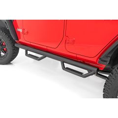 Rough Country Nerf Steps | Wheel to Wheel | 4 Door | Jeep Wrangler Unlimited 2WD/4WD (07-18)