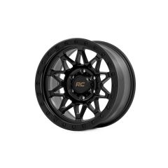 Rough Country Rough Country 78 Series Wheel | Simulated Beadlock | Black | 18x9 | 5x5.5 | -12mm