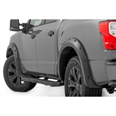 Rough Country Pocket Fender Flares | KH3 Super Black | Nissan Titan 2WD/4WD (2017-2024)