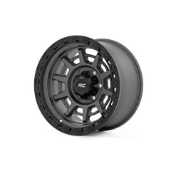 Rough Country Rough Country 85 Series Wheel | Simulated Beadlock | Gunmetal Gray/Black | 17x9 | 5x4.5 | -12mm