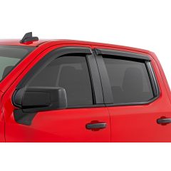 Rough Country Side Window Deflectors | Tape On Rain Guard | Chevy/GMC 1500/2500HD/3500HD (19-26)