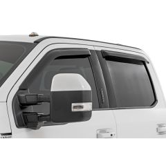 Rough Country Side Window Deflectors | Tape On Rain Guard | Ford F-150/Lightning/F-250/F-350/Raptor (15-26)