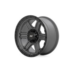 Rough Country Rough Country 79 Series Wheel | One-Piece | Gunmetal Gray w/Black Ring | 17x8.5 | 6x5.5 | 0mm