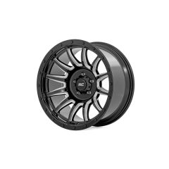 Rough Country Rough Country 90 Series Wheel | One-Piece | Gloss Black w/machined spokes | 20x10 | 8x170 | -19mm
