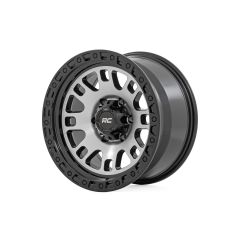 Rough Country Rough Country 82 Series Wheel | One-Piece | Machined Semi Gloss Black | 15x8 | 5x4.5 | -19mm