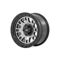 Rough Country Rough Country 82 Series Wheel | One-Piece | Machined Semi Gloss Black | 17x9 | 5x4.5 | -12mm