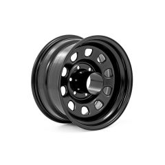 Rough Country Steel Wheel | Black | 15x10 | 5x5 | 3.30 Bore | -39