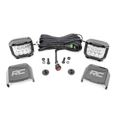 Rough Country LED Light Kit | Ditch Mount | 2" Chrome Pair | Wide | Ford Bronco 4WD (21-26)