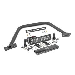Rough Country Safari Bar | 12" LED Light Bar | Black | Dual Row | OE Modular Steel | Ford Bronco (21-26)
