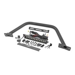 Rough Country Safari Bar | 12" LED Light Bar | Black | DRL | Single Row | OE Modular Steel | Ford Bronco (21-26)