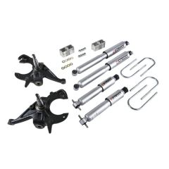 BELLTECH LOWERING KITS  1982-2004 Chevrolet S10/S15 Pickup 4&6 cyl. (Ext Cab) 2" F/2" R drop W/ Street Performance Shocks