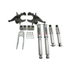 BELLTECH LOWERING KITS  1982-2004 Chevrolet S10/S15 Pickup 4&6 cyl. (Ext Cab) 2" F/3" R drop W/ Street Performance Shocks