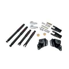 BELLTECH LOWERING KITS  2005-2006 Chevrolet Silverado/Sierra (Std Cab, w/ Factory Front Torsion bar) 1" or 2" F/4" R drop W/ Nitro Drop II Shocks