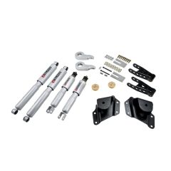 BELLTECH LOWERING KITS  2005-2006 Chevrolet Silverado/Sierra (Std Cab, w/ Factory Front Torsion bar) 1" or 2" F/4" R drop W/ Street Performance Shocks