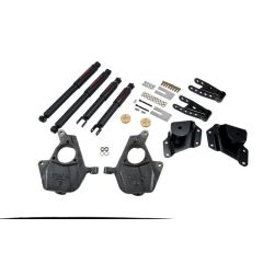 BELLTECH LOWERING KITS  2005-2006 Chevrolet Silverado/Sierra (Std Cab, w/ Factory Front Torsion bar) 2" F/4" R drop W/ Nitro Drop II Shocks