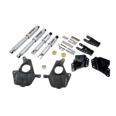 BELLTECH LOWERING KITS  2005-2006 Chevrolet Silverado/Sierra (Std Cab, w/ Factory Front Torsion bar) 2" F/4" R drop W/ Street Performance Shocks