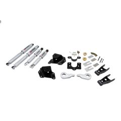 BELLTECH LOWERING KITS  2005-2006 Chevrolet Silverado/Sierra (Ext Cab, w/ Factory Front Torsion bar) 1" or 2" F/4" R drop W/ Street Performance Shocks